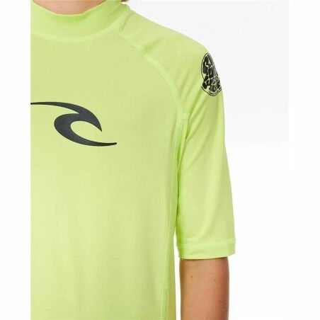 Maglia a Maniche Corte per Bambini Rip Curl Wave Upf Verde limone