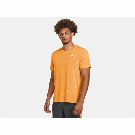 Maglia a Maniche Corte Uomo Under Armour Launch Arancione scuro