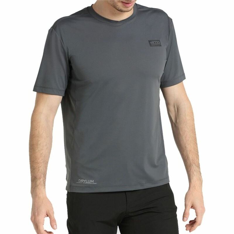 Maglia Sportiva a Maniche Corte +8000 Descen Grigio Maglia Sportiva a Maniche Corte +8000 Descen Grigio
