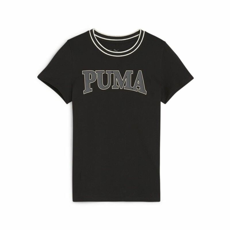 Maglia a Maniche Corte per Bambini Puma QUAD G Nero Maglia a Maniche Corte per Bambini Puma QUAD G Nero