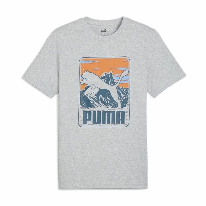 Maglia a Maniche Corte Uomo Puma GRAPHICS Mountain Grigio Maglia a Maniche Corte Uomo Puma GRAPHICS Mountain Grigio