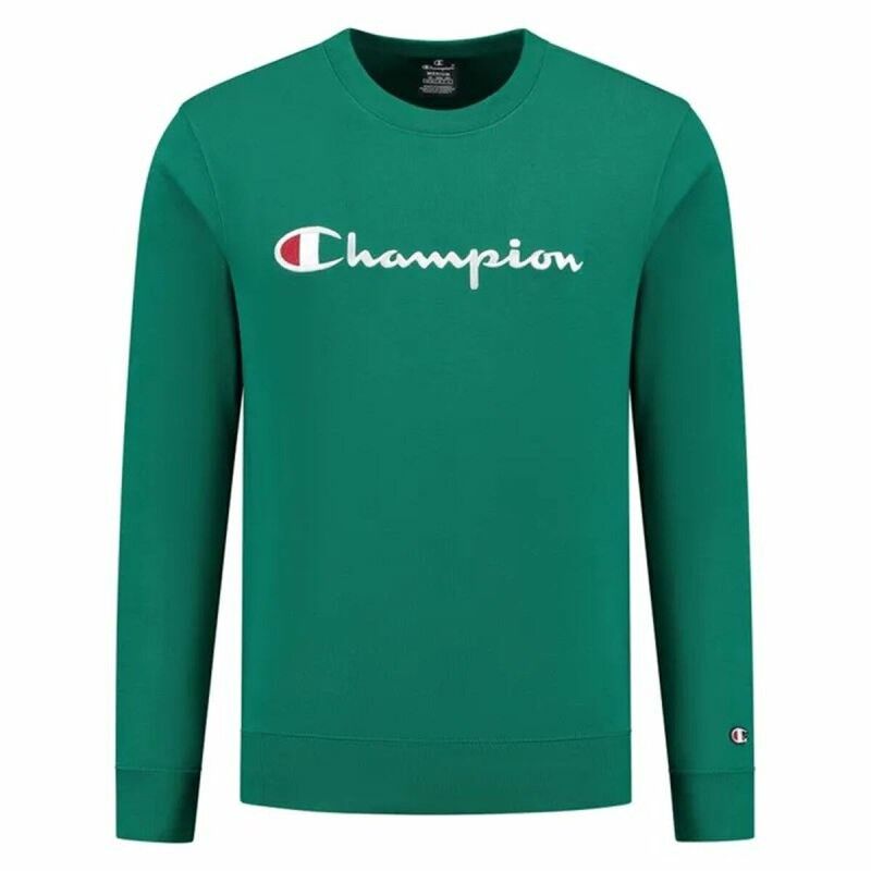 Felpa senza Cappuccio Uomo Champion Crewneck Verde Felpa senza Cappuccio Uomo Champion Crewneck Verde