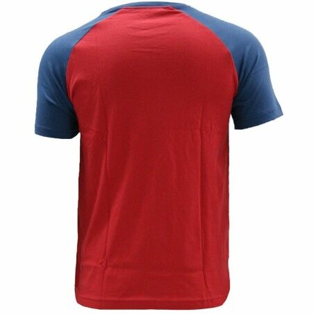 Maglia a Maniche Corte Uomo Converse Colour Block Raglan Rosso