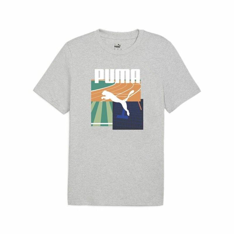 Maglia a Maniche Corte Uomo Puma GRAPHICS Grigio Maglia a Maniche Corte Uomo Puma GRAPHICS Grigio