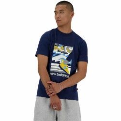 Maglia a Maniche Corte Uomo New Balance Sport Essentials Triathlon Azzurro