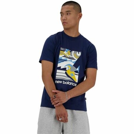 Maglia a Maniche Corte Uomo New Balance Sport Essentials Triathlon Azzurro