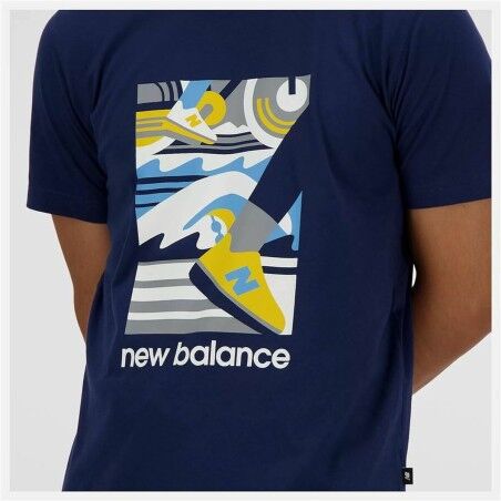 Maglia a Maniche Corte Uomo New Balance Sport Essentials Triathlon Azzurro