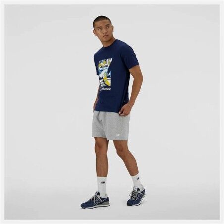 Maglia a Maniche Corte Uomo New Balance Sport Essentials Triathlon Azzurro