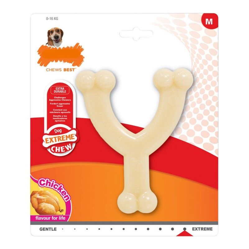 Giocattolo da mordere per cani Nylabone Extreme Chew Wishbone Taglia M Pollo Nylon Giocattolo da mordere per cani Nylabone Extreme Chew Wishbone Taglia M Pollo Nylon
