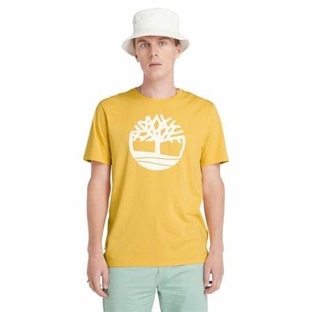 Maglia a Maniche Corte Uomo Timberland Kennebec River Tree Logo Short Giallo