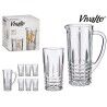 Set di brocche con bicchieri Vivalto 41053 Trasparente Vetro 250 ml